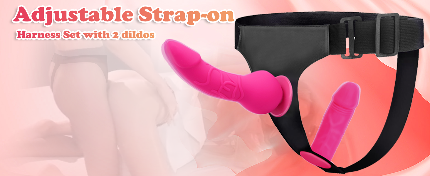 lovesvibe strap on dildo mit 2 abnehmbaren realistischen dildos verstellbares trägerloses strapon g punkt sexspielzeug