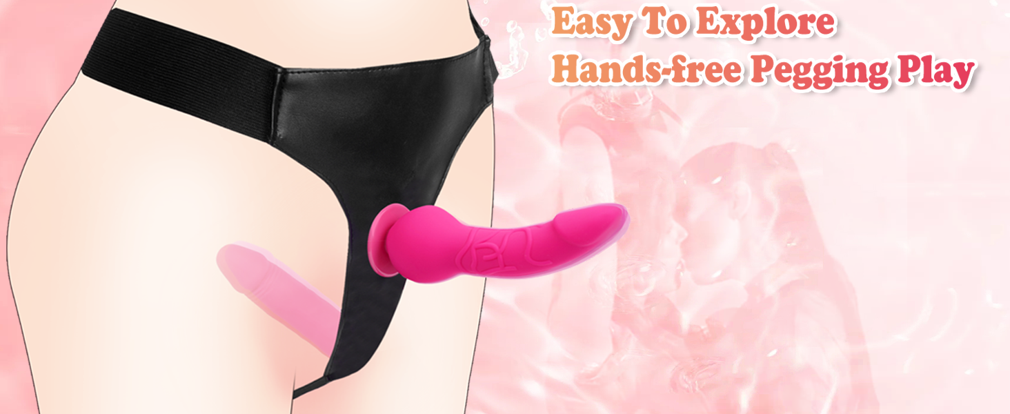 lovesvibe strap on dildo mit 2 abnehmbaren realistischen dildos verstellbares trägerloses strapon g punkt sexspielzeug