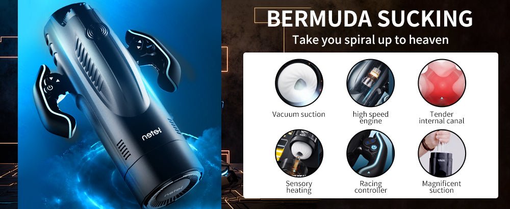 Leten Bermuda 10 Vibrierender Saugender Masturbator Für Männer Mit Heizfunktion-18