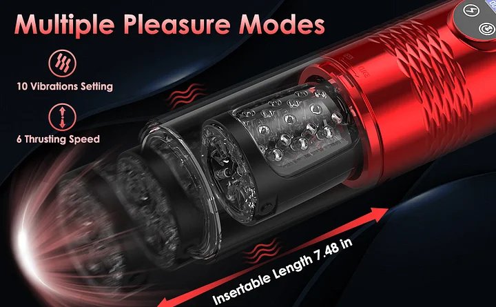 lovesvibe 10 vibrierende 6 stoßende automatische männliche masturbatoren mit lcd anzeige