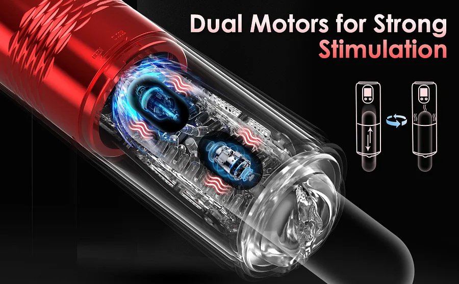 lovesvibe 10 vibrierende 6 stoßende automatische männliche masturbatoren mit lcd anzeige