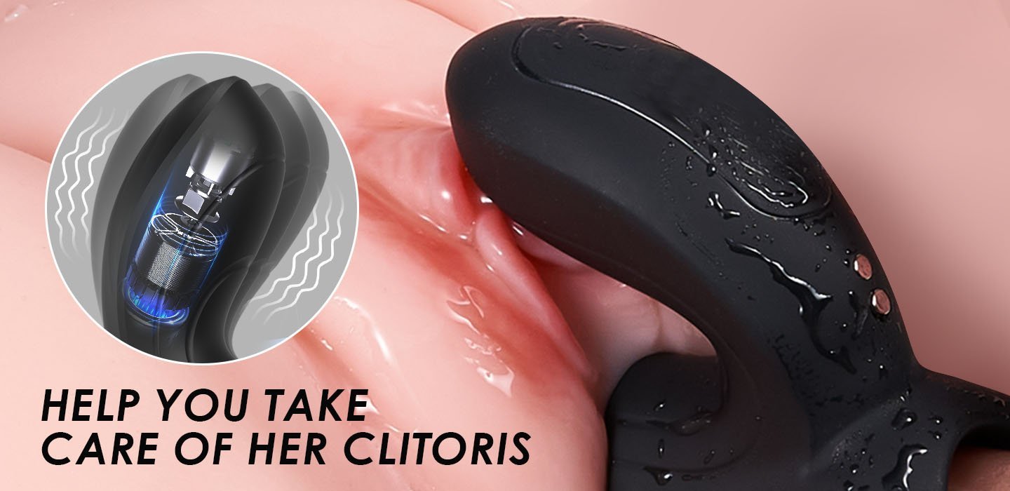 Lovesvibe 9 Vibrierende Silikon-Cockring Mit 3 Vibrierenden Eiern, Perineum, C-Punkt & G-Punkt 3 in 1 Penisring