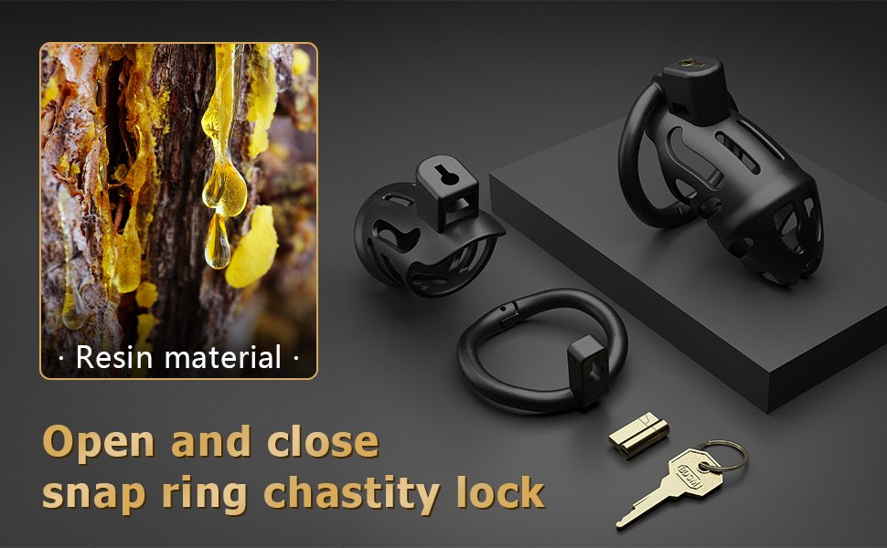 lovesvibe leichtgewichtiger peniskäfig mit 3 cockringen & unsichtbarem schloss ergonomisches design 5