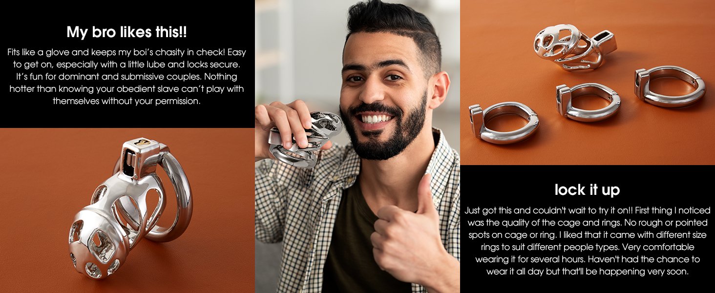 lovesvibe männlicher peniskäfig & keuschheitskäfige mit 3 aktiven ringen & schlüsseln