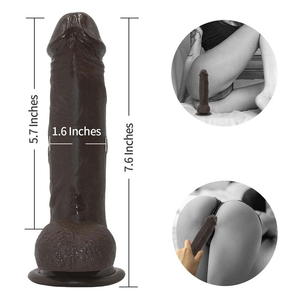 lovesvibe schwarzer umschnalldildo mit realistischem silikon dong für pegging und lesbischen spaß 7,6 zoll