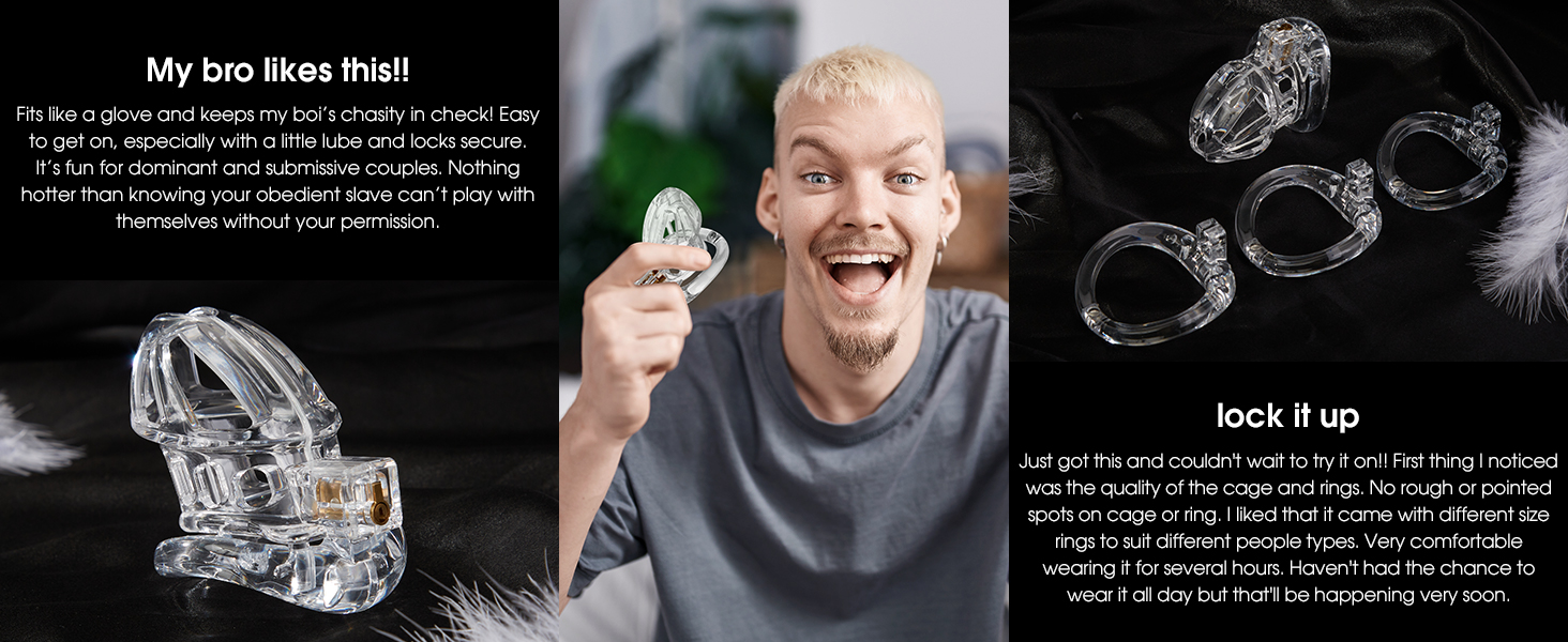 männlicher peniskäfig mit 4 aktiven ringen & 2 schlüsseln für männliche penisübungen & abstinenz