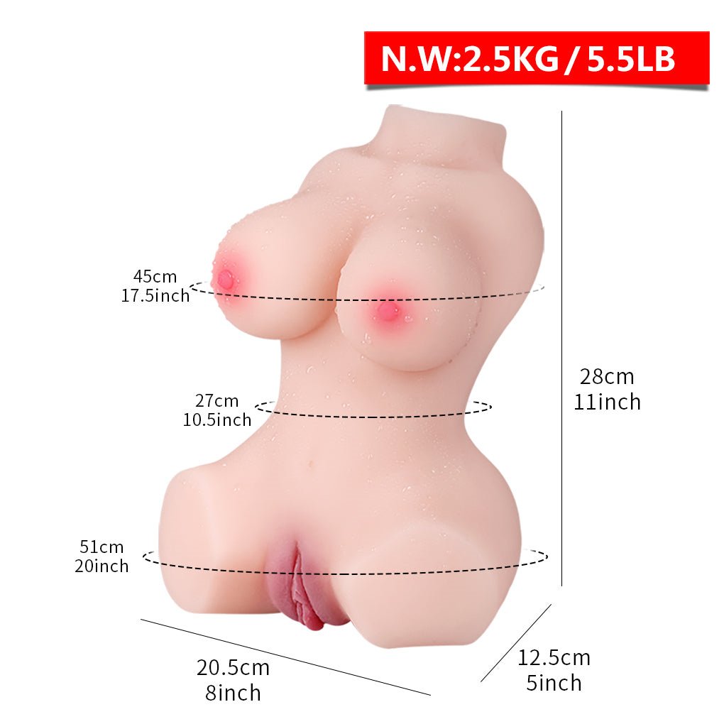 2.5kg tiffany sexpuppe masturbator torso mit 3 in 1 weicher großer brust