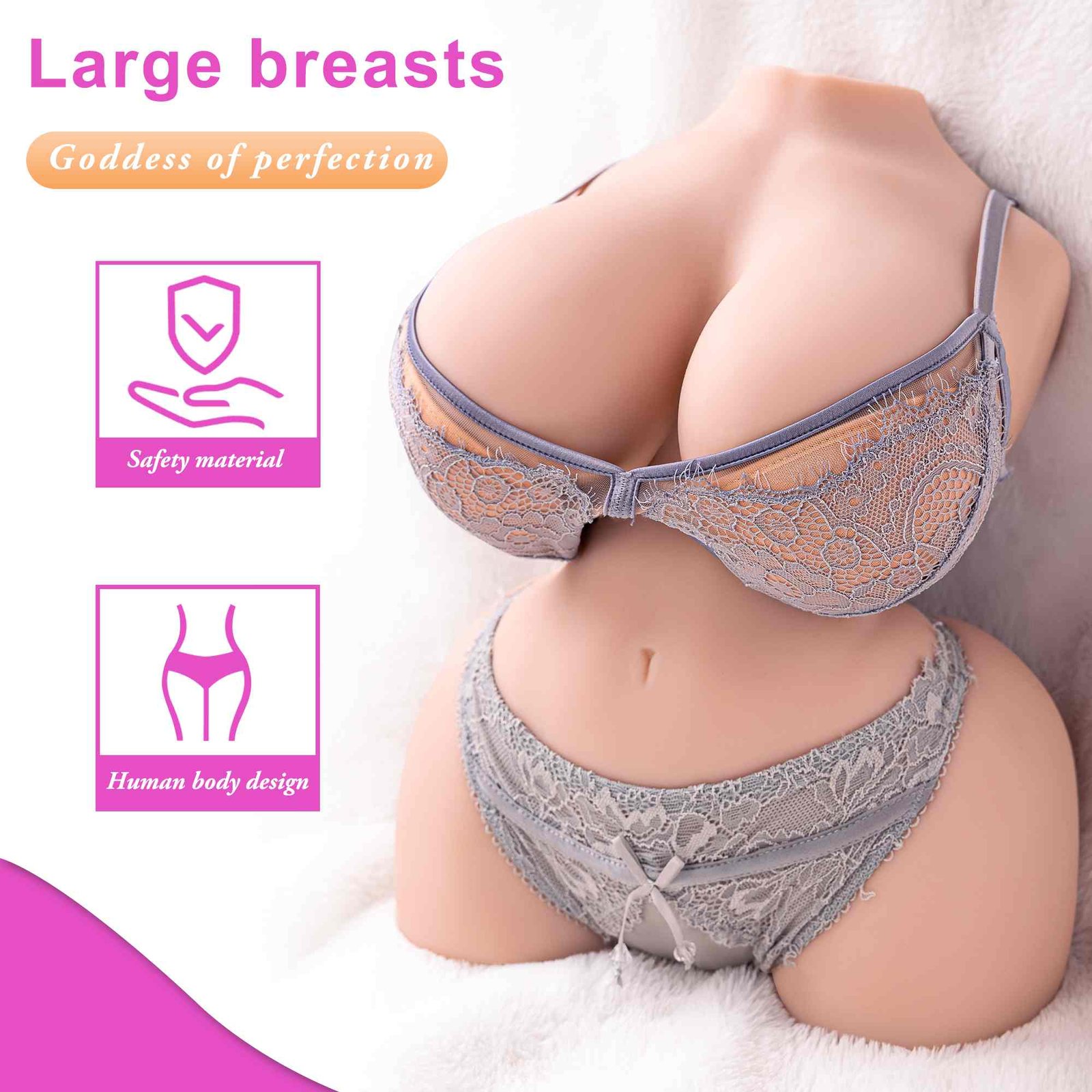 6 kg delilah sex doll männlicher masturbator torso mit 3 in 1 sexpuppe, weicher großer brust, enger muschi & arsch