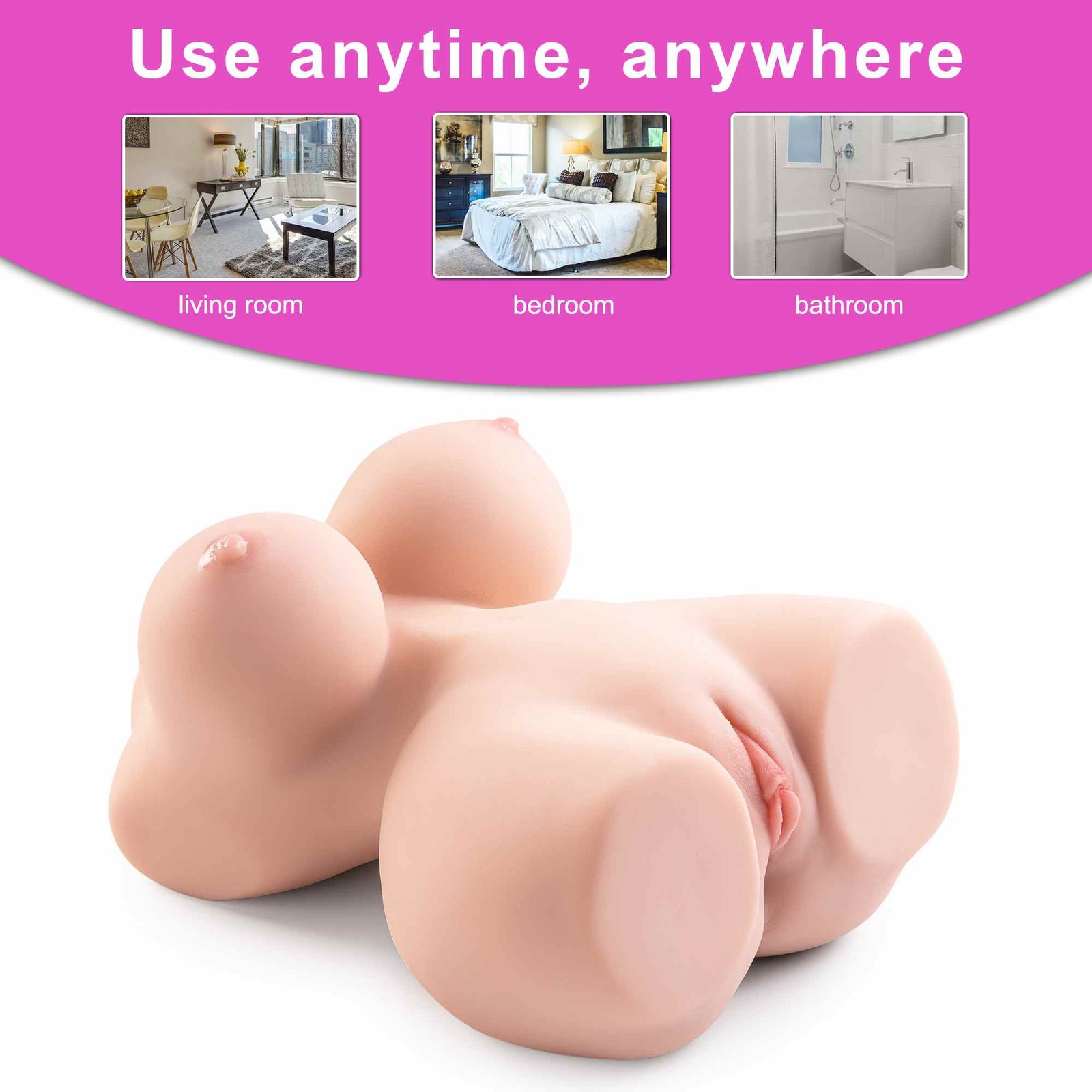 6 kg delilah sex doll männlicher masturbator torso mit 3 in 1 sexpuppe, weicher großer brust, enger muschi & arsch