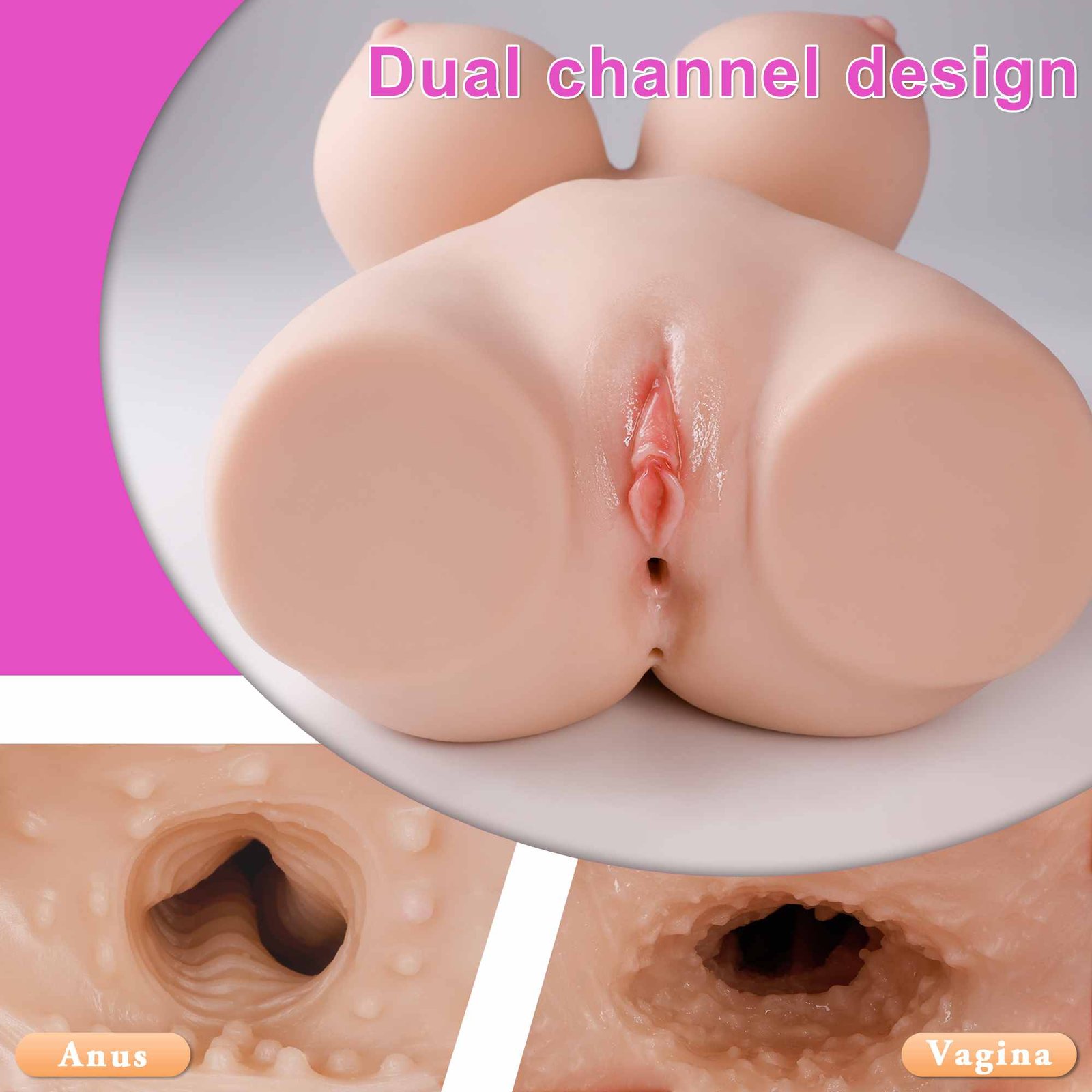6 kg delilah sex doll männlicher masturbator torso mit 3 in 1 sexpuppe, weicher großer brust, enger muschi & arsch