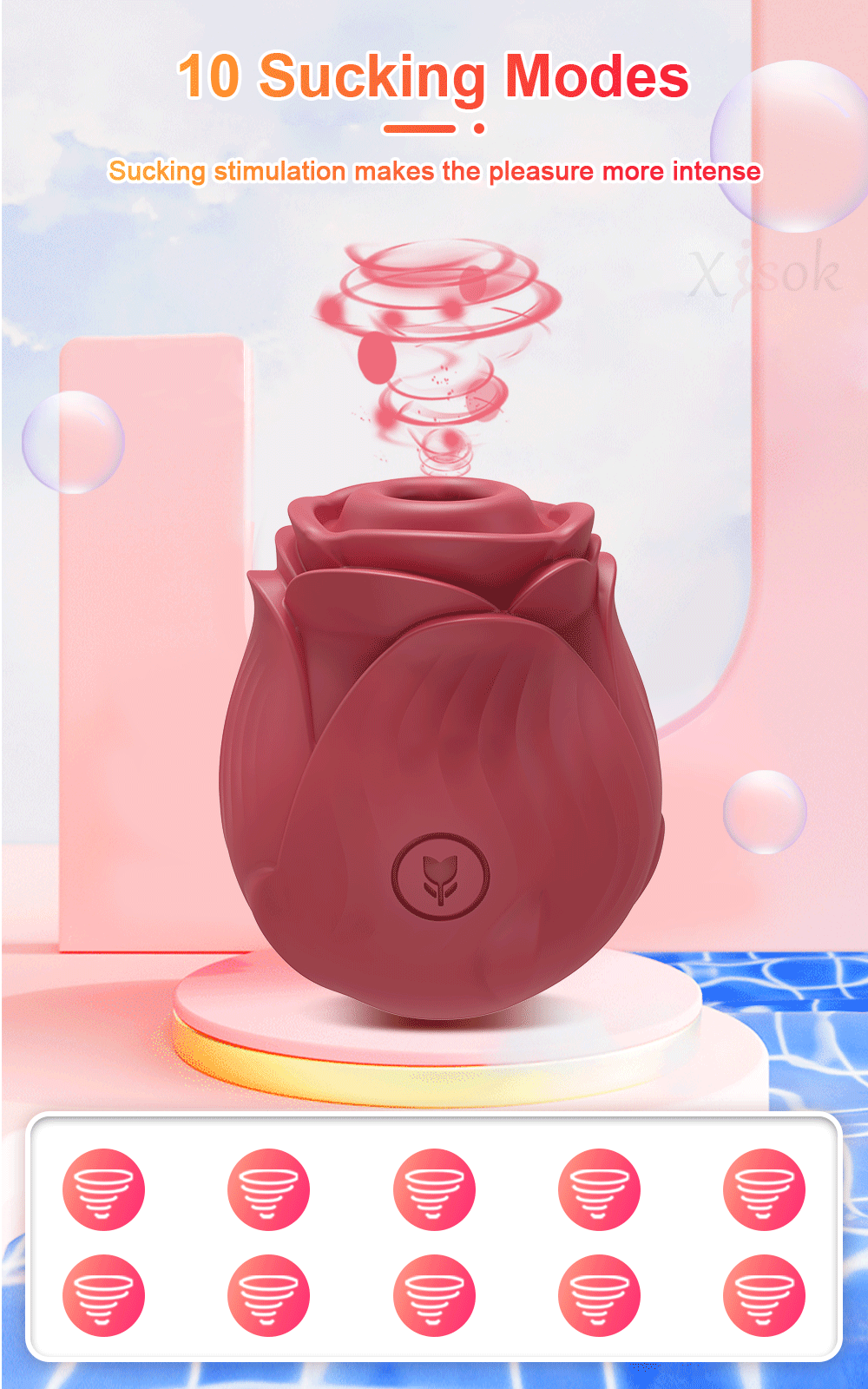 lovesvibe 10 leistungsstarke vibration saugen rose vibrator für frauen nippel kitzler sauger g punkt massagegerät
