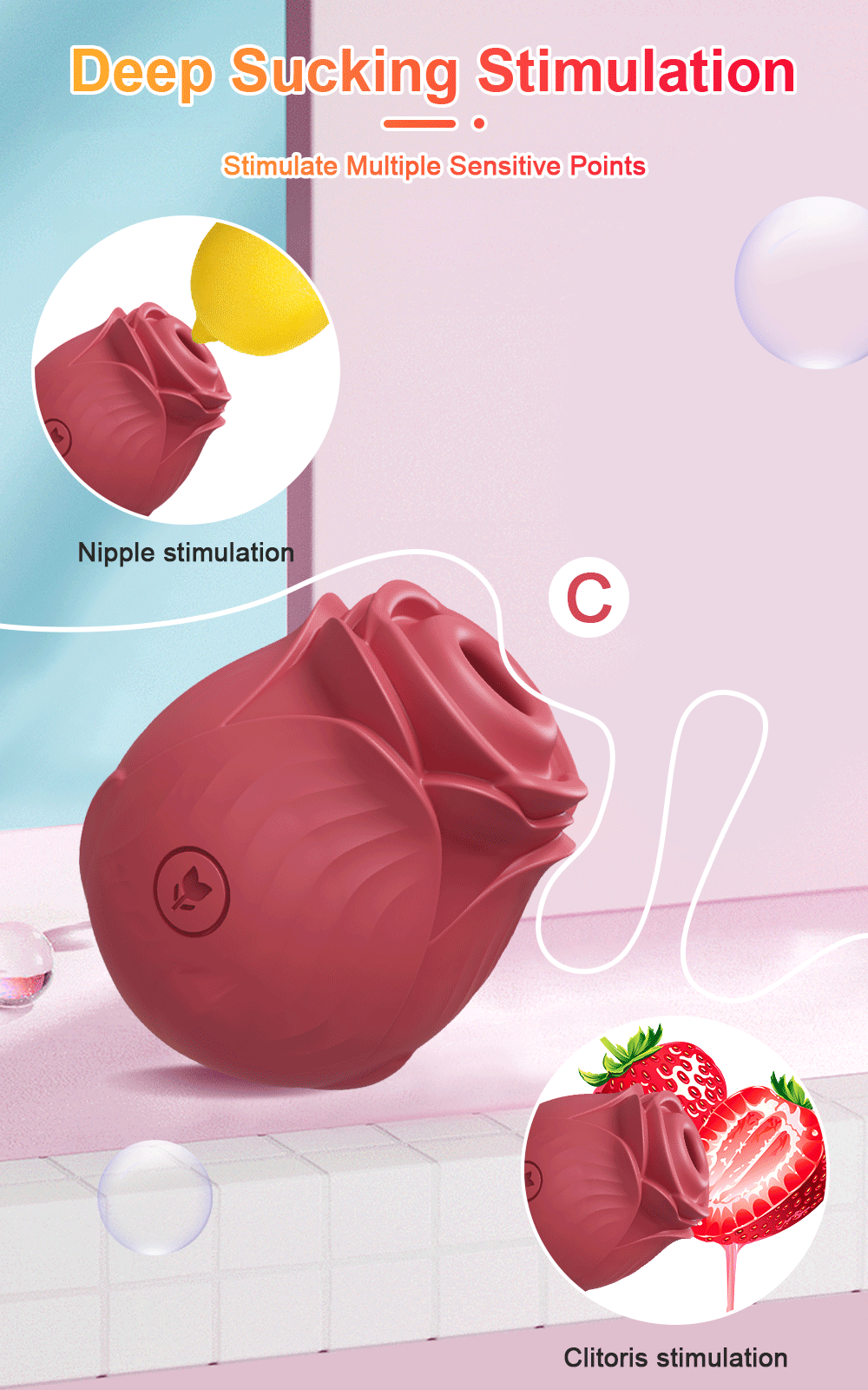 lovesvibe 10 leistungsstarke vibration saugen rose vibrator für frauen nippel kitzler sauger g punkt massagegerät