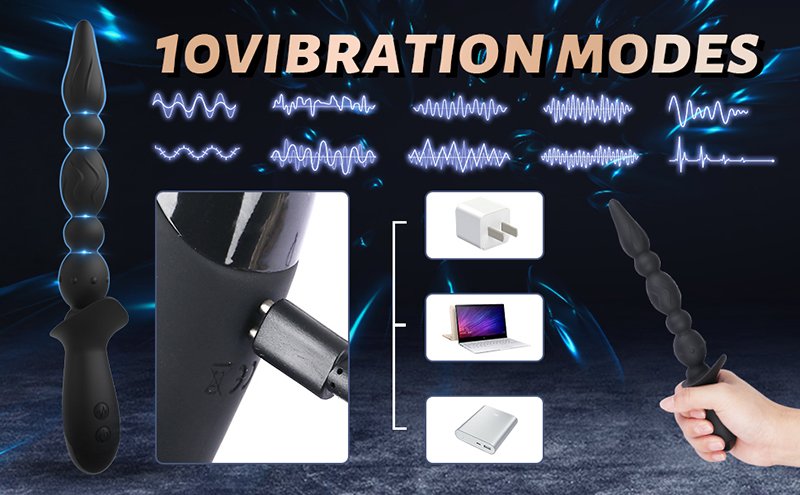 lovesvibe 10 vibrationsmodi vibrierende analkugeln zur vaginalmassage und klitorisstimulation