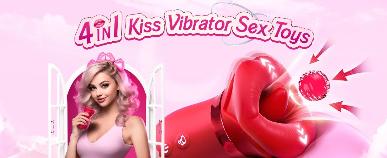lovesvibe 4 in1 rose saugen vibrator 10 zunge lecken saugen klitoris nippel sauger g punkt vibrator