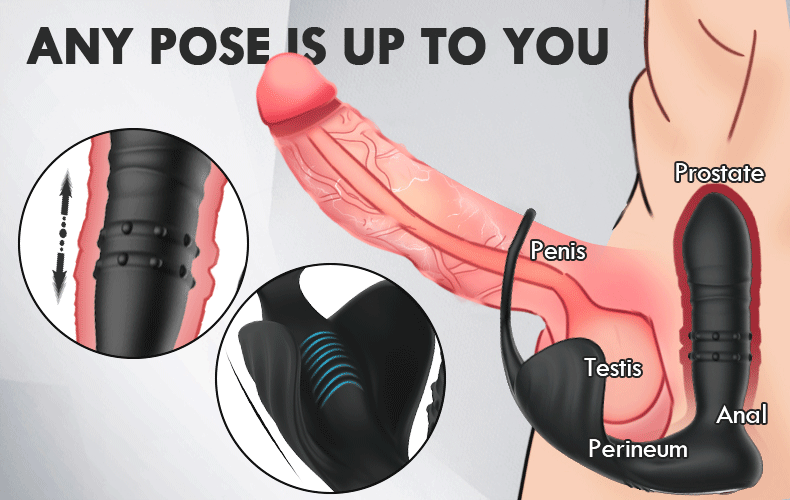 lovesvibe 9 kraftvolle vibrationen stoßender analvibrator mit app steuerung für solos und paare