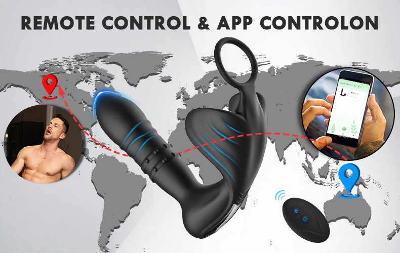 lovesvibe 9 kraftvolle vibrationen stoßender analvibrator mit app steuerung für solos und paare