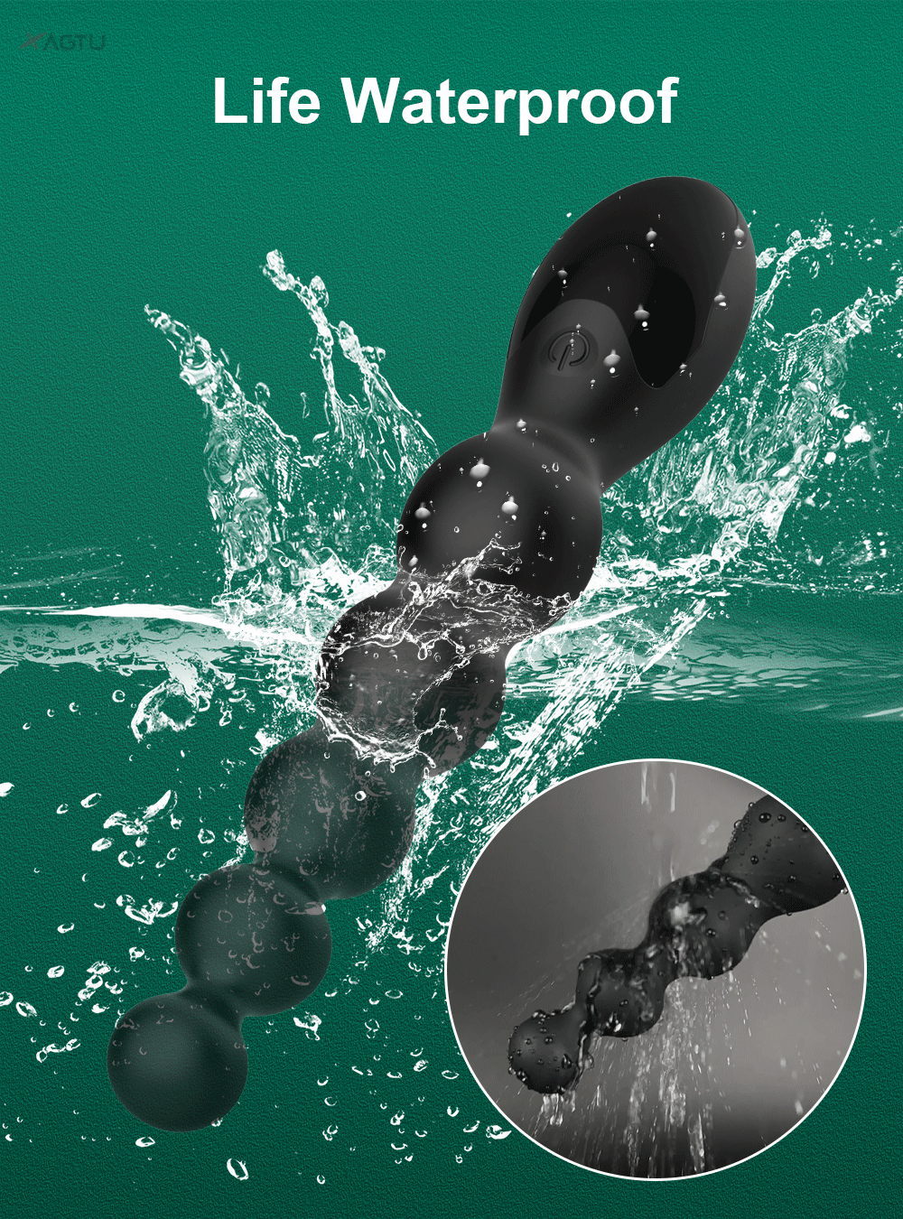 lovesvibe 9 vibrationsmodi medizinische silikon vibrierende analkette analdildo mit led bildschirm