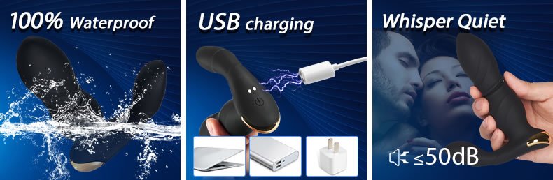 lovesvibe hochfrequenter 8 gang analvibrator mit schubfunktion, fernbedienung für solo und pärchenspiel