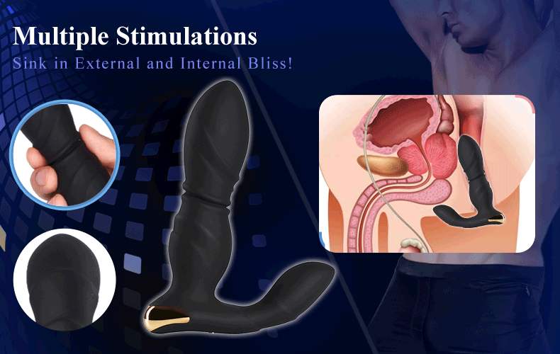 lovesvibe hochfrequenter 8 gang analvibrator mit schubfunktion, fernbedienung für solo und pärchenspiel
